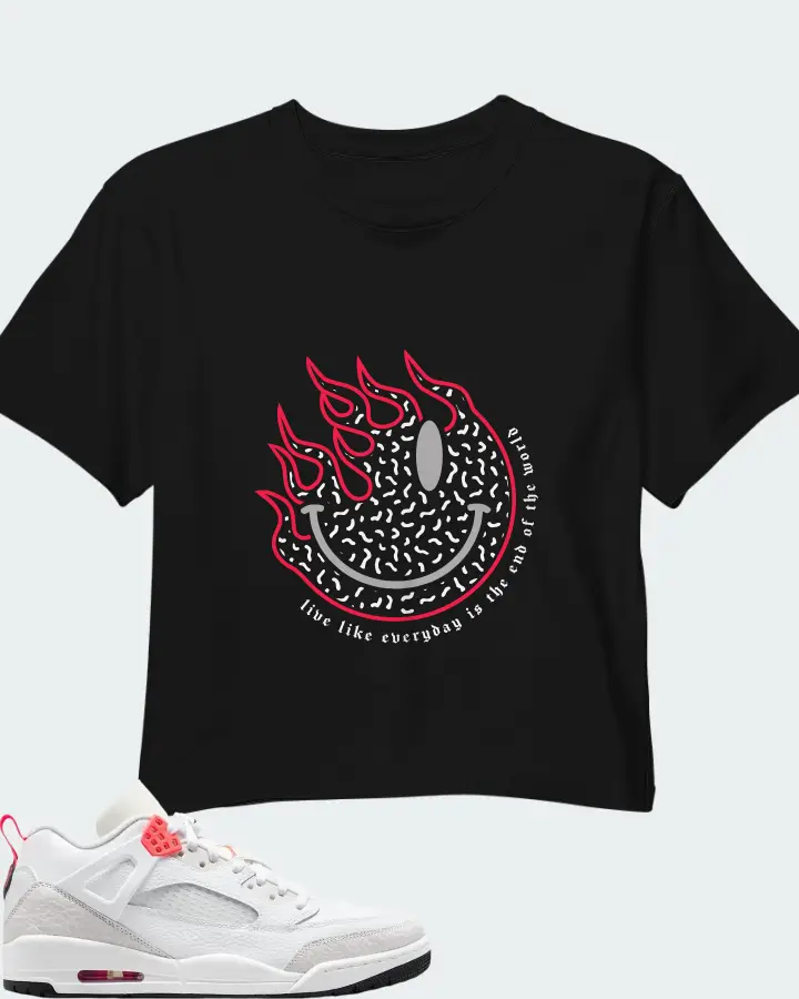 Air Jordan Spizike Low White Vast Grey Matching Crop Top