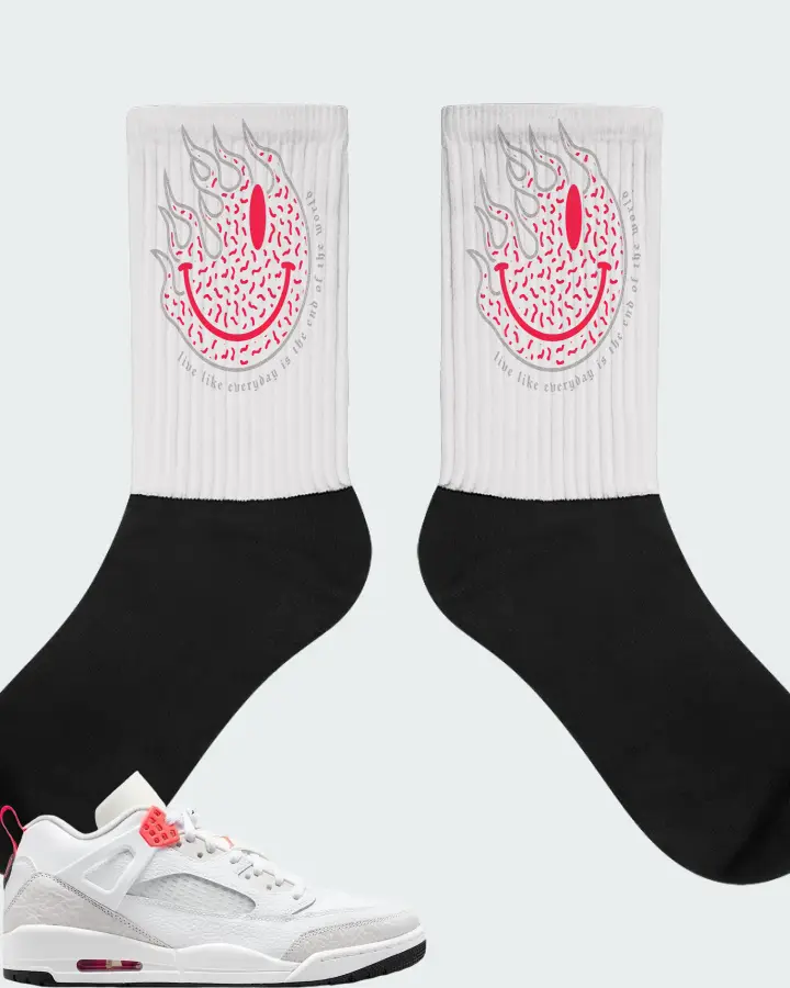 Air Jordan Spizike Low White Vast Grey Matching Socks