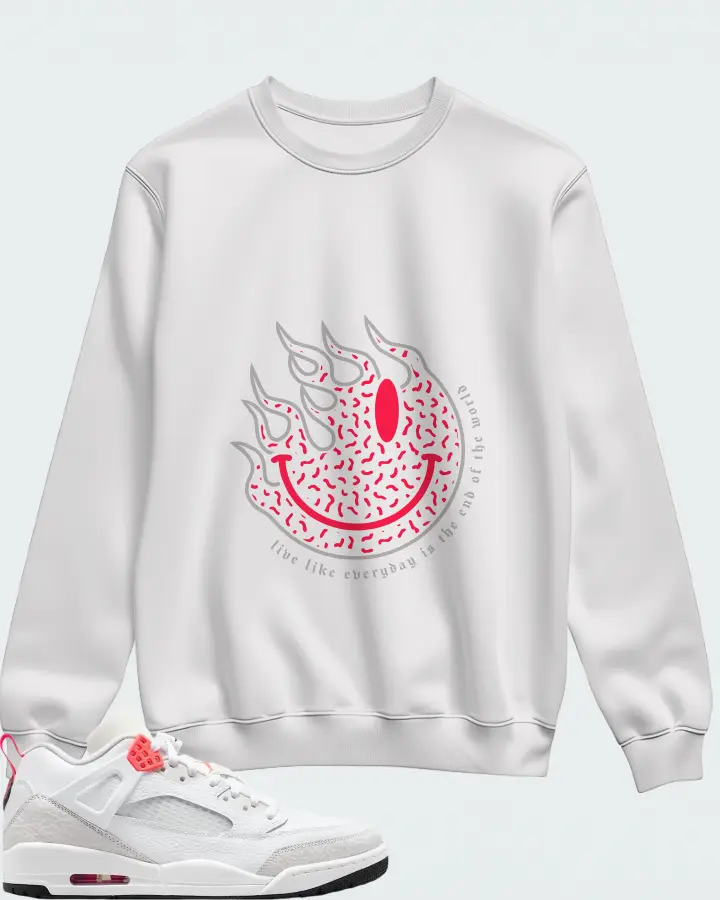 Air Jordan Spizike Low White Vast Grey Matching Sweatshirt