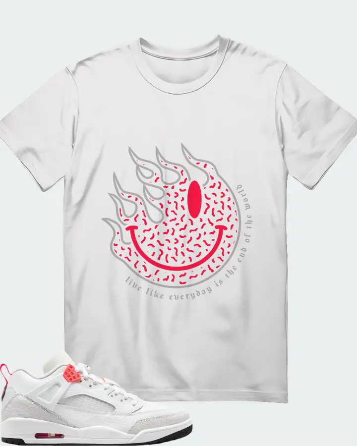 Air Jordan Spizike Low White Vast Grey Matching T-Shirt