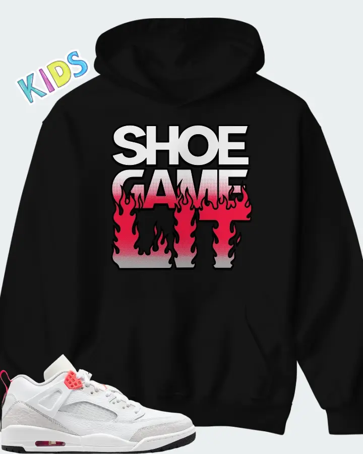 Air Jordan Spizike Low White Vast Grey Matching Kid's Hoodie