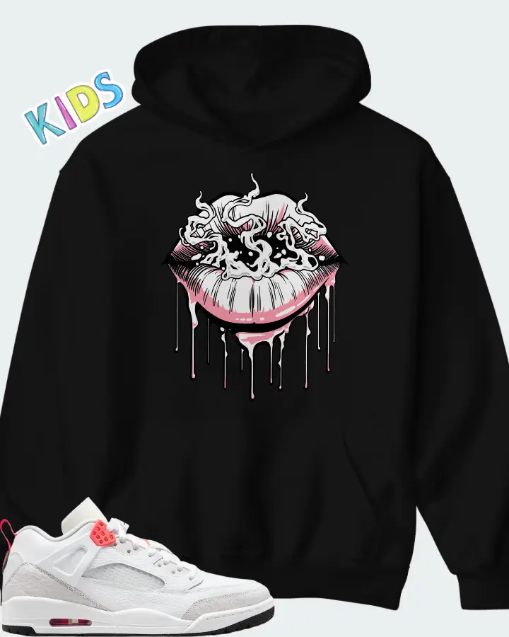 Air Jordan Spizike Low White Vast Grey Matching Kid's Hoodie