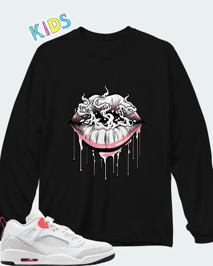 Air Jordan Spizike Low White Vast Grey Matching Kid's Long Sleeve T-Shirt