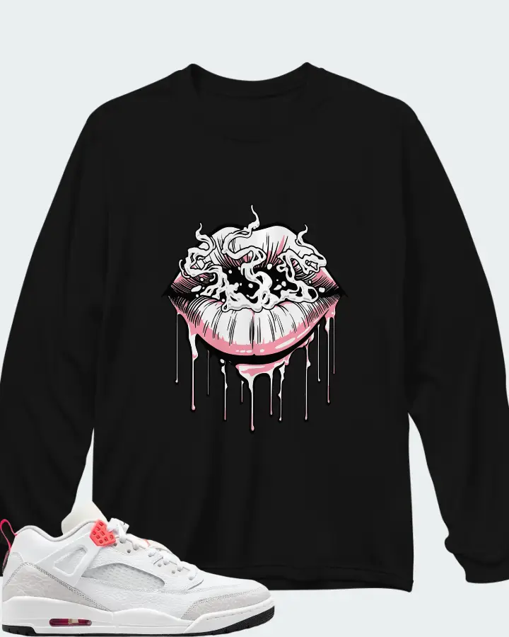 Air Jordan Spizike Low White Vast Grey Matching Long Sleeve T-Shirt