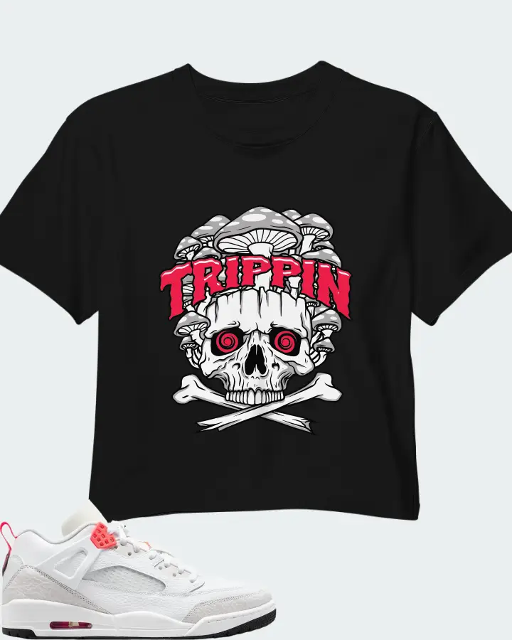 Air Jordan Spizike Low White Vast Grey Matching Crop Top