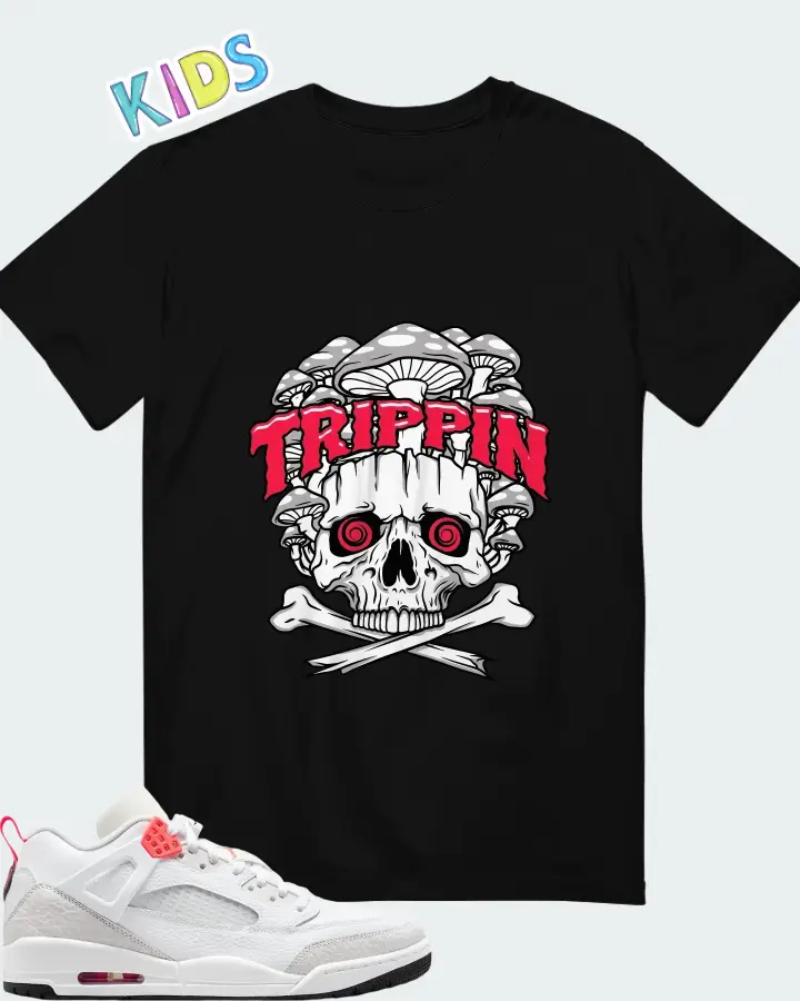 Air Jordan Spizike Low White Vast Grey Matching Kid's T-Shirt