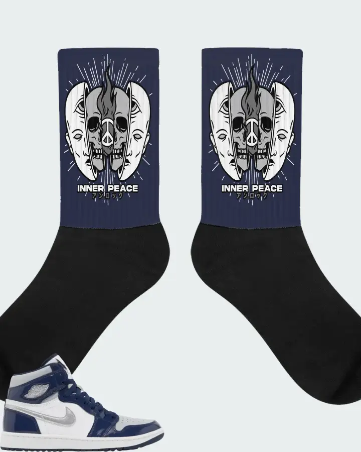 AJ 1 High Golf Midnight Navy Matching Socks