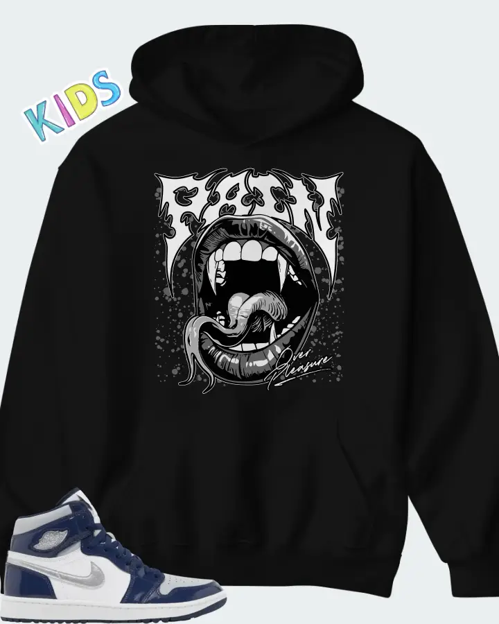 AJ 1 High Golf Midnight Navy Matching Kid's Hoodie
