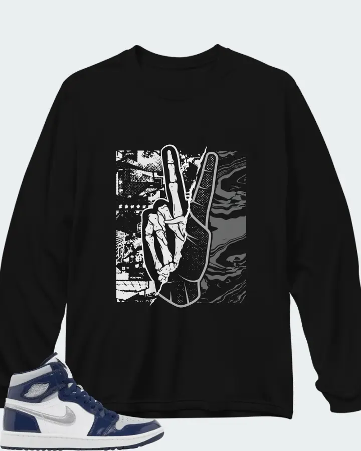 AJ 1 High Golf Midnight Navy Matching Long Sleeve T-Shirt