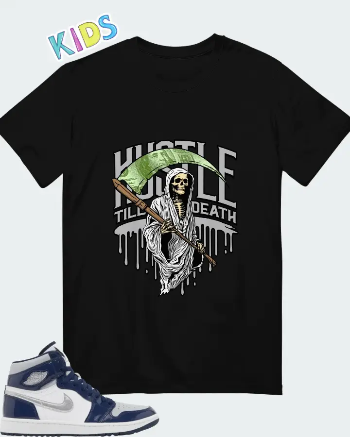 AJ 1 High Golf Midnight Navy Matching Kid's T-Shirt