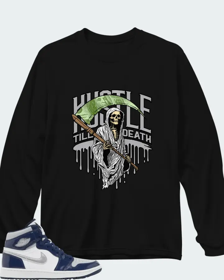 AJ 1 High Golf Midnight Navy Matching Long Sleeve T-Shirt