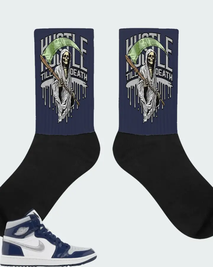 AJ 1 High Golf Midnight Navy Matching Socks