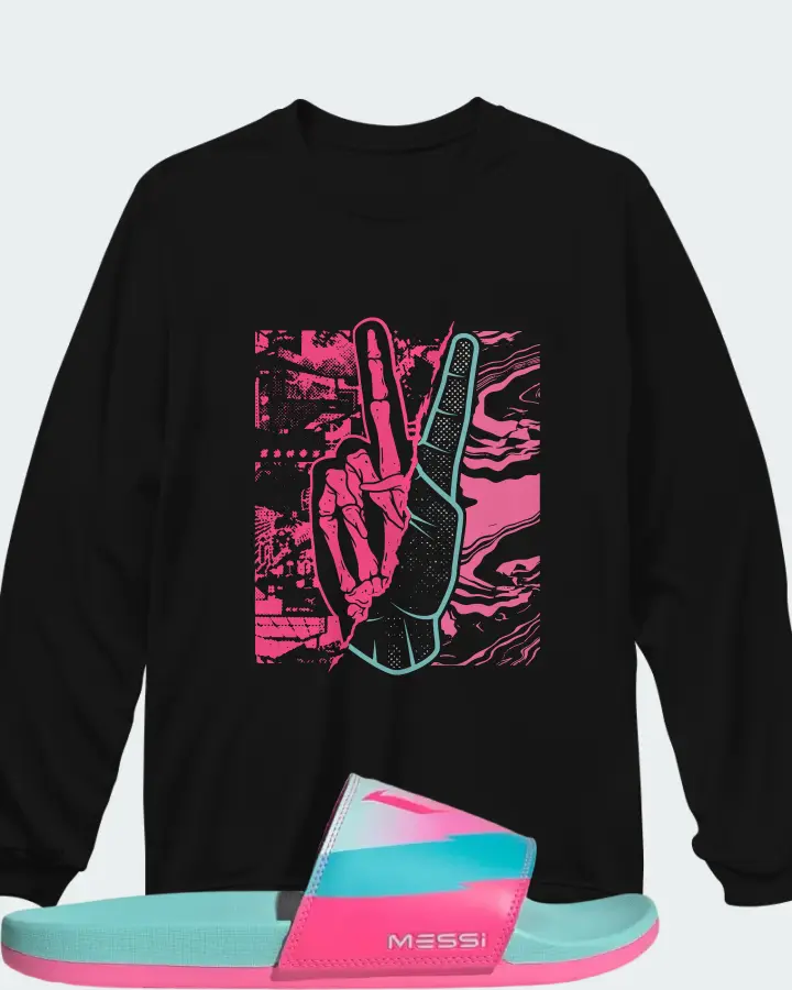 Lionel Messi x adidas Adilette Comfort Slide Miami Matching Long Sleeve T-Shirt