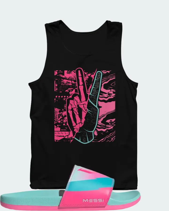Lionel Messi x adidas Adilette Comfort Slide Miami Matching Tank Top