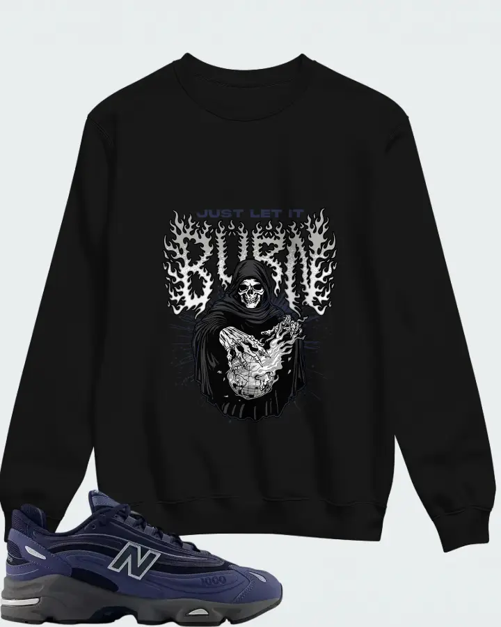New Balance 1000 Vintage Indigo Matching Sweatshirt