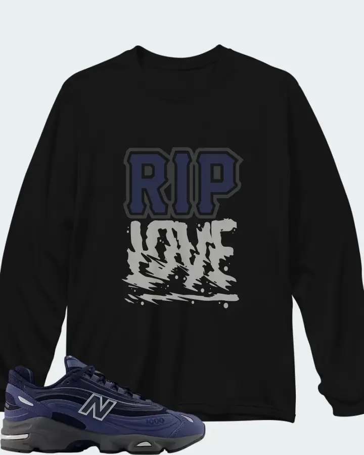 New Balance 1000 Vintage Indigo Matching Long Sleeve T-Shirt
