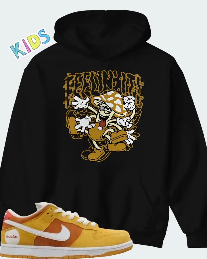 Chocolate Skateboards x Nike Dunk Low SB Sun Matching Kid's Hoodie