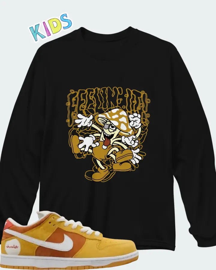 Chocolate Skateboards x Nike Dunk Low SB Sun Matching Kid's Long Sleeve T-Shirt