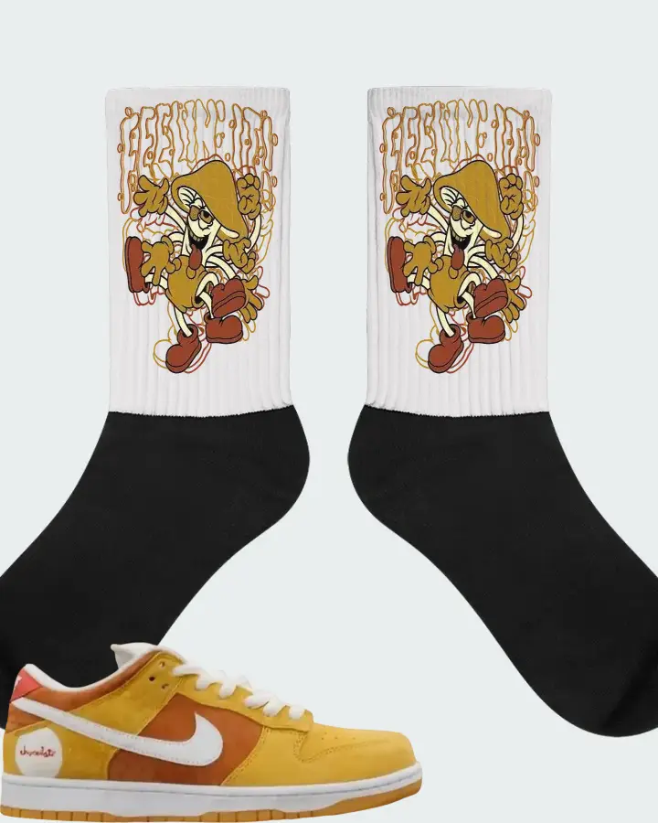 Chocolate Skateboards x Nike Dunk Low SB Sun Matching Socks