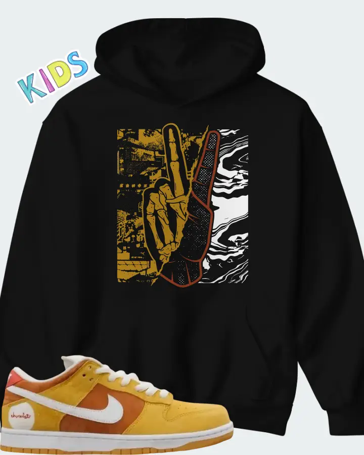 Chocolate Skateboards x Nike Dunk Low SB Sun Matching Kid's Hoodie