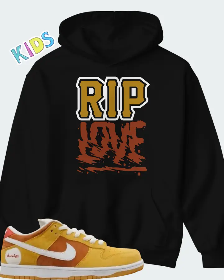 Chocolate Skateboards x Nike Dunk Low SB Sun Matching Kid's Hoodie