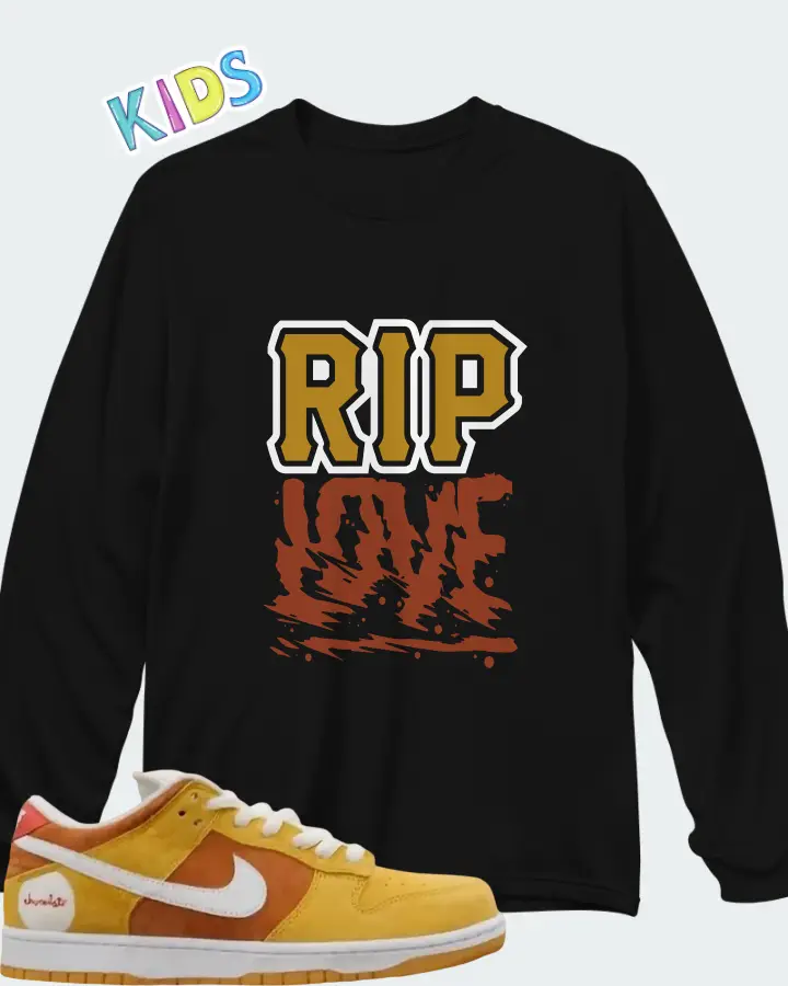 Chocolate Skateboards x Nike Dunk Low SB Sun Matching Kid's Long Sleeve T-Shirt