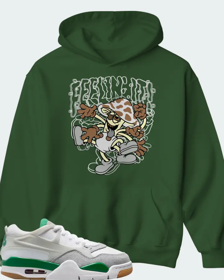 Air Jordan 4 RM Pine Green  Matching Hoodie