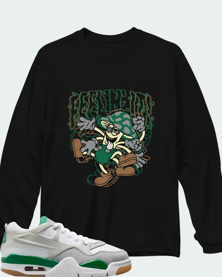 Air Jordan 4 RM Pine Green  Matching Long Sleeve T-Shirt