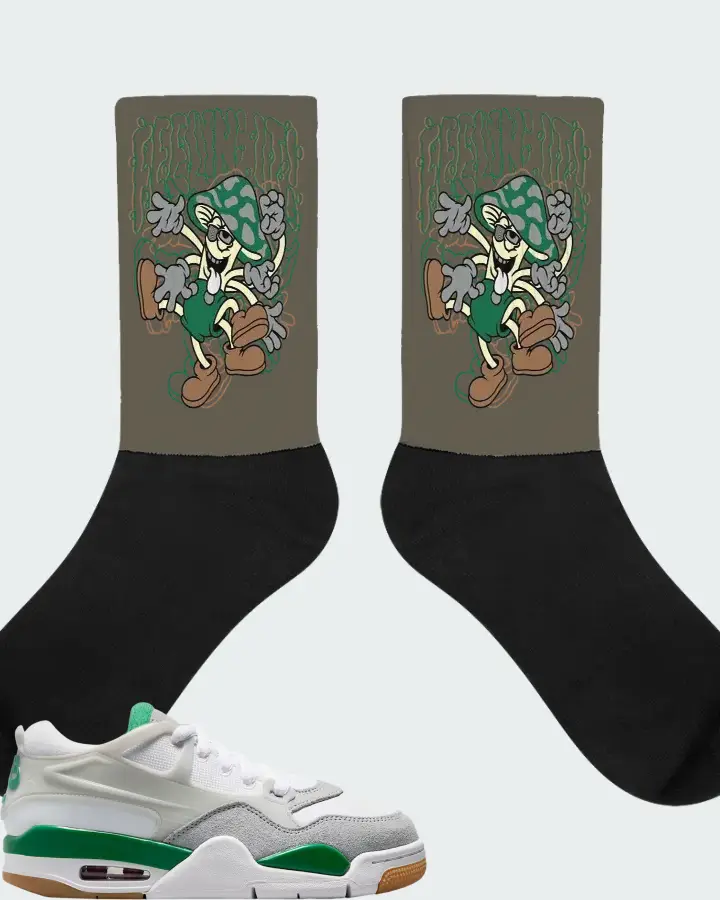 Air Jordan 4 RM Pine Green  Matching Socks