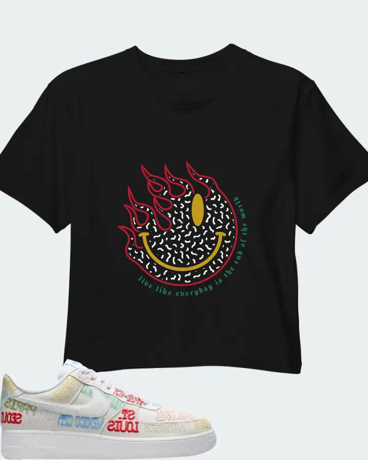 Nike Air Force 1 Low World Tour White Matching Crop Top