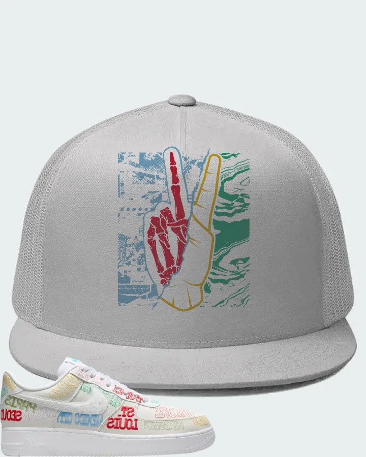 Nike Air Force 1 Low World Tour White Matching Hat