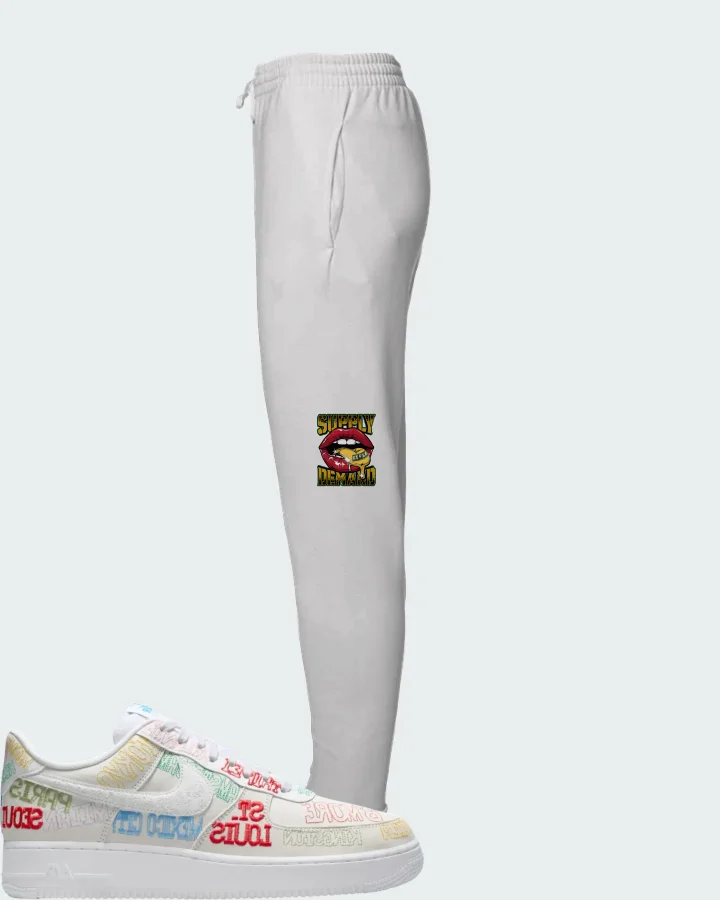 Nike Air Force 1 Low World Tour White Matching Joggers