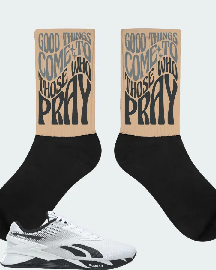 Reebok Nano X3 Sneaker Matching Cream Socks - Good Things Come To Those Who Pray