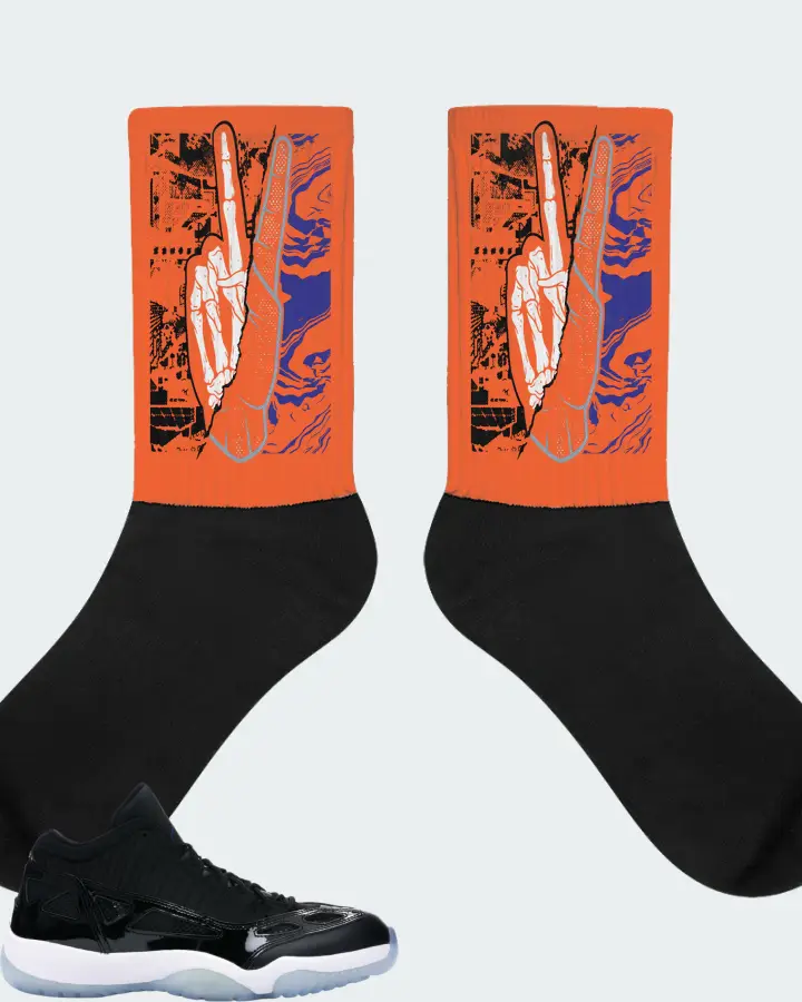 Jordan 11 Retro Low IE Sneaker Matching Orange Socks - Peace of mind