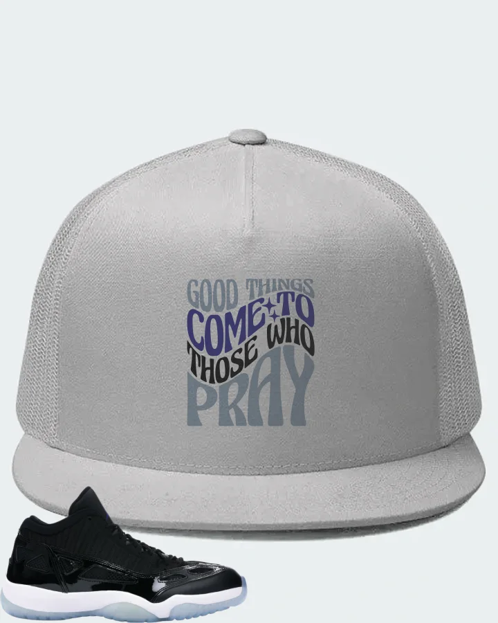 Jordan 11 Retro Low IE Sneaker Matching White Hat - Good Things Come To Those Who Pray