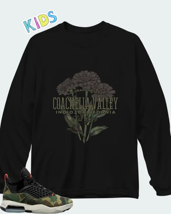 Air Jordan Maxin 200 Camo Matching Kid's Long Sleeve T-Shirt
