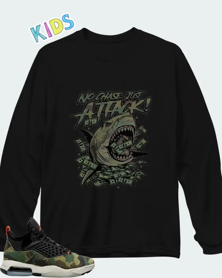 Air Jordan Maxin 200 Camo Matching Kid's Long Sleeve T-Shirt