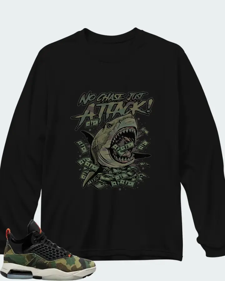 Air Jordan Maxin 200 Camo Matching Long Sleeve T-Shirt