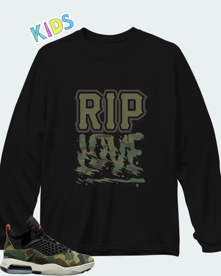 Air Jordan Maxin 200 Camo Matching Kid's Long Sleeve T-Shirt