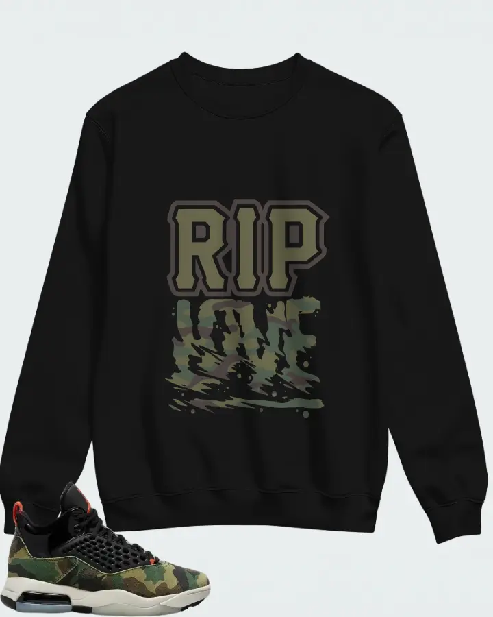 Air Jordan Maxin 200 Camo Matching Sweatshirt