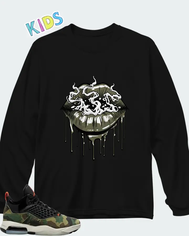 Air Jordan Maxin 200 Camo Matching Kid's Long Sleeve T-Shirt
