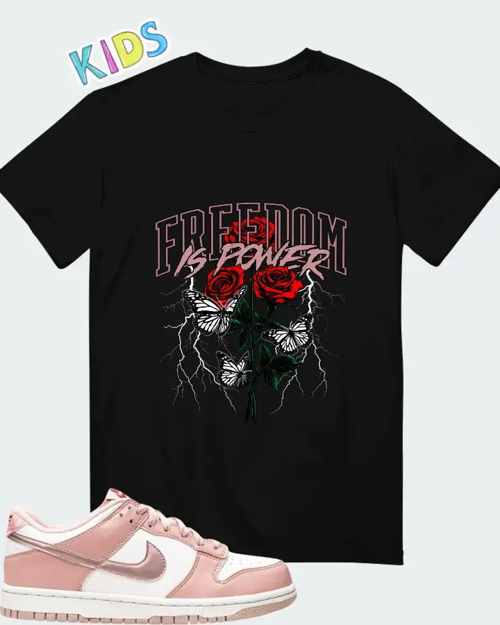 Nike Dunk Low Pink Velvet Matching Kid's T-Shirt