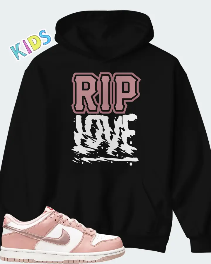 Nike Dunk Low Pink Velvet Matching Kid's Hoodie