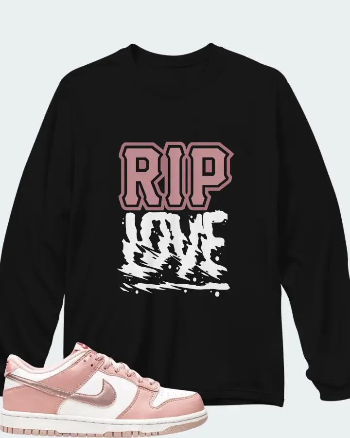 Nike Dunk Low Pink Velvet Matching Long Sleeve T-Shirt