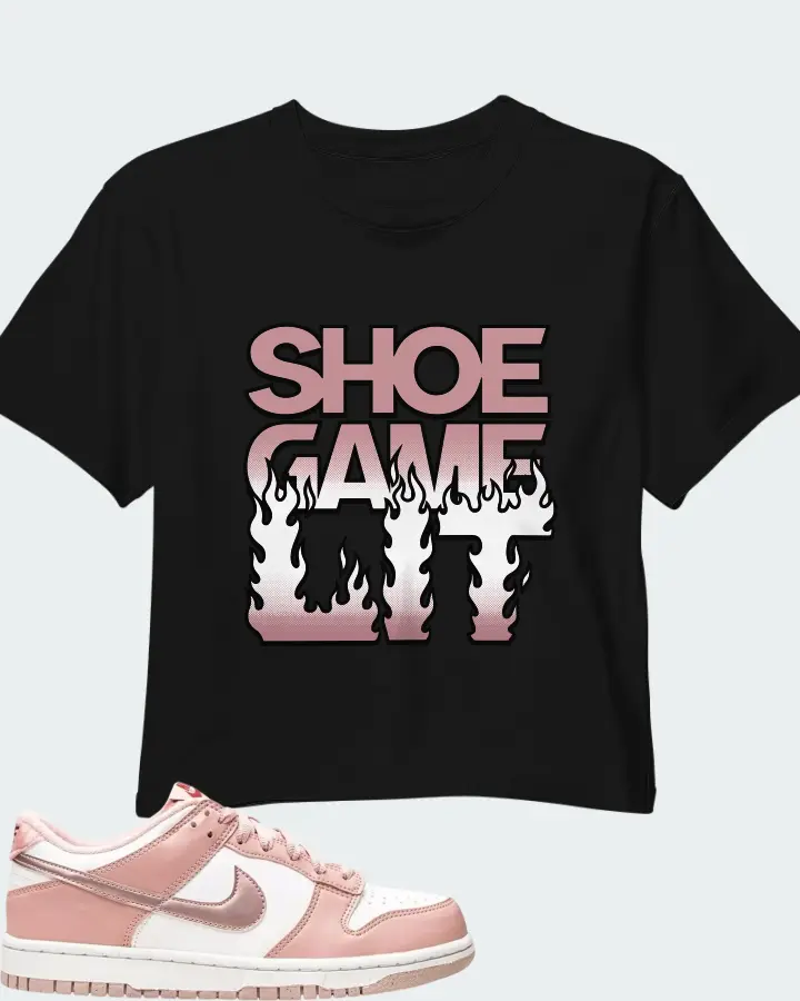 Nike Dunk Low Pink Velvet Matching Crop Top