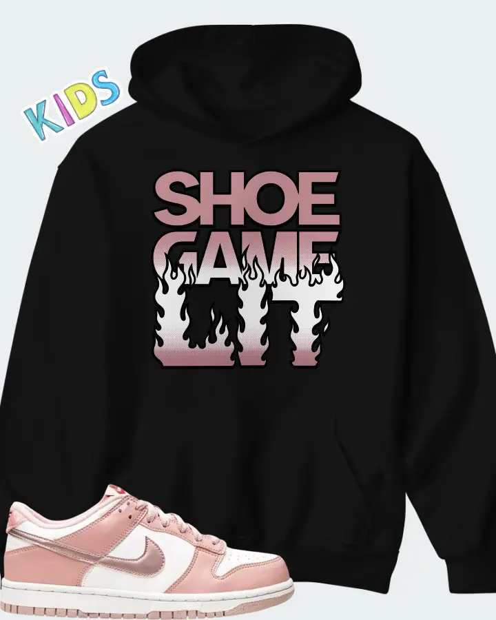 Nike Dunk Low Pink Velvet Matching Kid's Hoodie