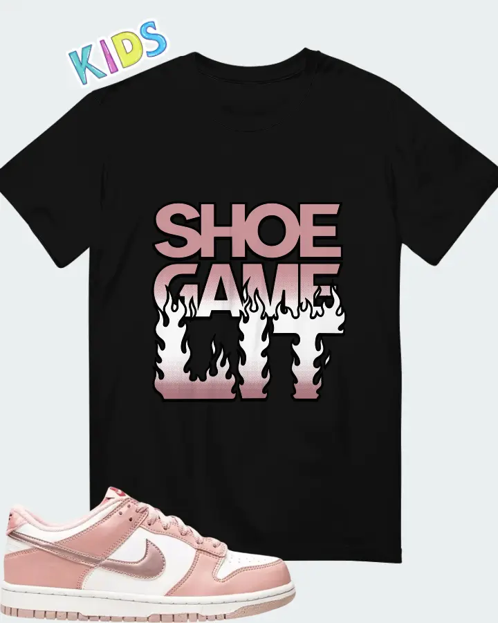 Nike Dunk Low Pink Velvet Matching Kid's T-Shirt