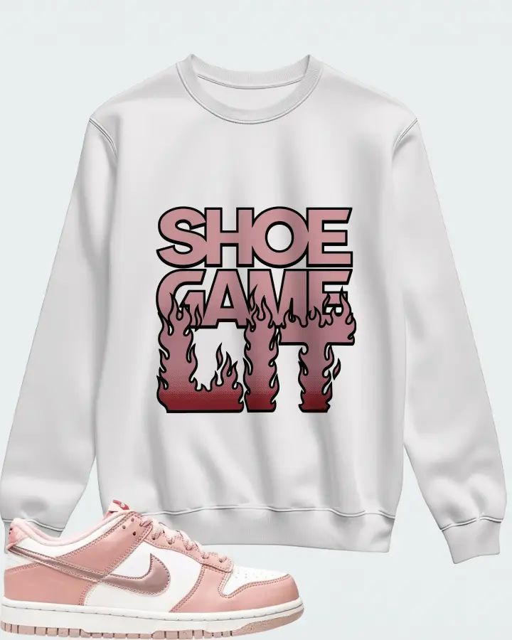 Nike Dunk Low Pink Velvet Matching Sweatshirt