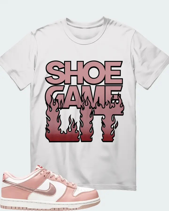 Nike Dunk Low Pink Velvet Matching T-Shirt