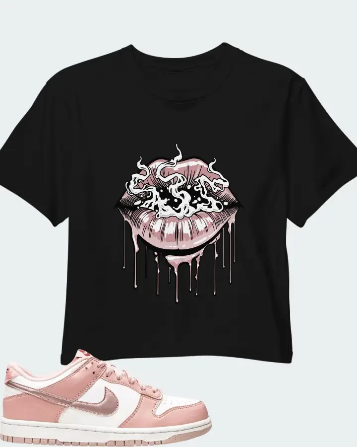 Nike Dunk Low Pink Velvet Matching Crop Top